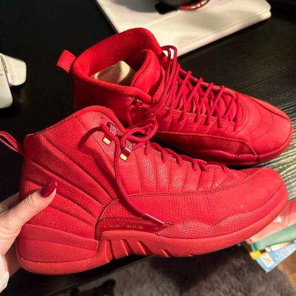 JORDAN 12 RED SHOES - Picture 1 of 3